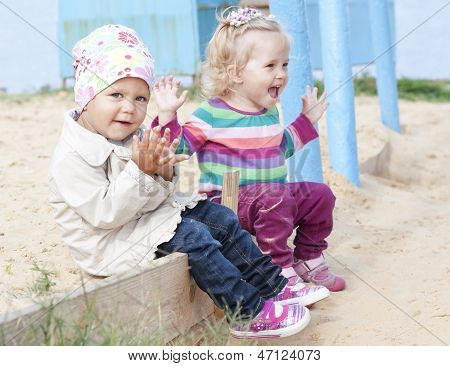 Happy Sitting Kids