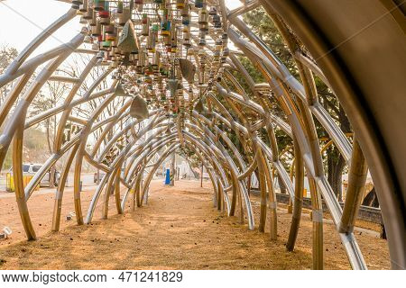 Metal Sculpture Of Fish.