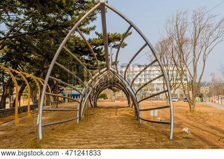 Metal Sculpture Of Fish.