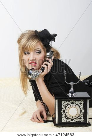 Beautiful Girl Talking On The Phone
