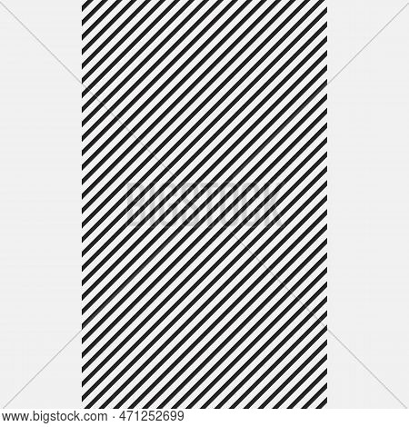 Trendy Pattern With Black Slanted Lines In Center Of Poster. Copyspace Left And Right. Black Lines S