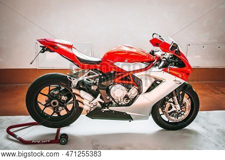 Trieste, Italy - September 2, 2016: Mv Augusta F3 800 2015