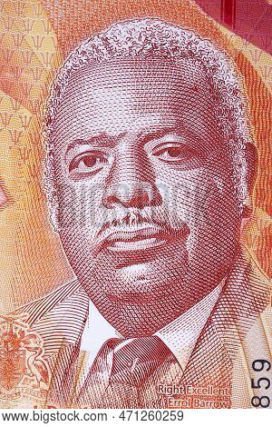 Errol  Barrow A Portrait From Barbadian Money - 50 Dollars