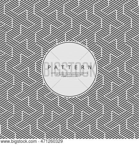 Technology Geometric Stripe Line Abstract Pattern. Modern Zig Zag Lines Pattern.