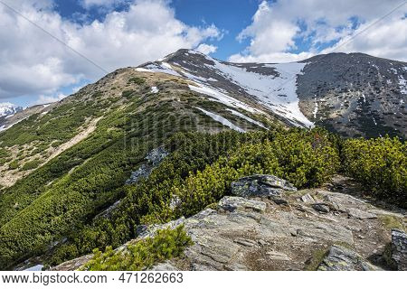 Baranec Peak, Western Tatras Mountains, Slovak Republic. Hiking Theme. Seasonal Natural Scene.