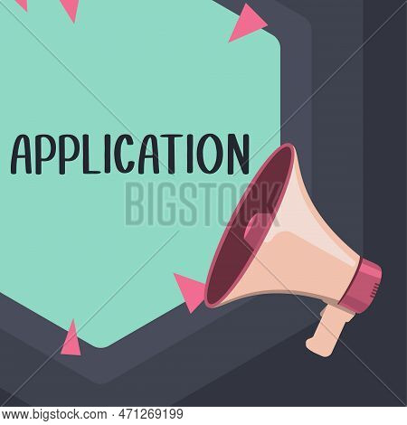 Inspiration Showing Sign Application. Word For An Order For Something Formal And Usually Written For