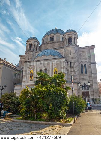 Trieste, Italy. 8 October 2022. Serbian Orthodox Saint Spyridon Church Is For Serbian Orthodox Commu