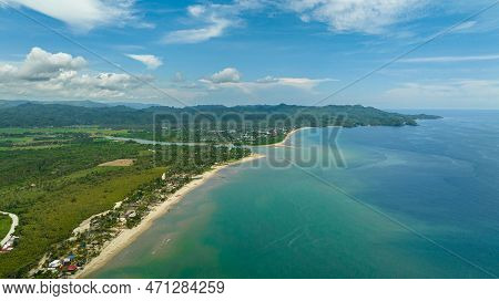 Beautiful Sea Landscape Beach With Turquoise Water. Sipalay, Negros, Philippines.