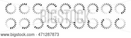 Load Gif Icon. Circle Website Buffer Loader Or Preloader Animation. Progress Bar For Upload Download
