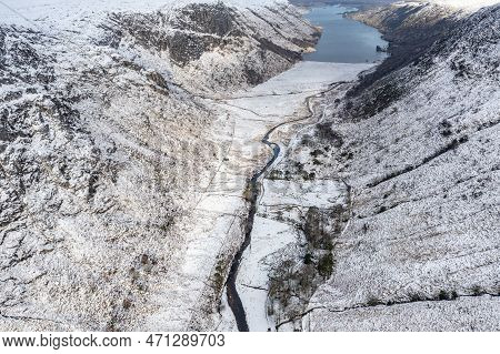 The Snow Covered Glenveagh Mountains And Glen In County Donegal - Republic Of Ireland
