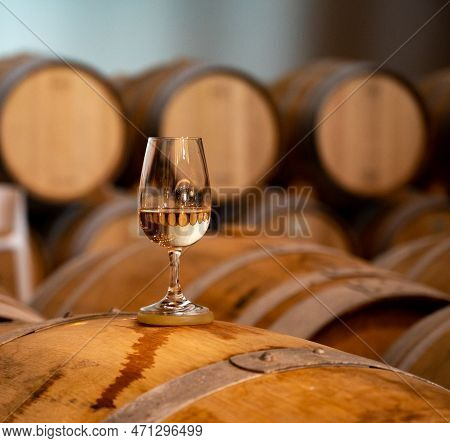 Tasting Of Rioja Wines, Visit Of Winery Cellars With French Or American Oak Barrels With Agening Red