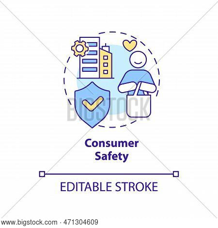 Consumer Safety Concept Icon. Professional Service. Private Sector Regulations Abstract Idea Thin Li