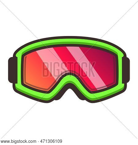 Skier Mask In Cartoon Styleski Mask In Green. Skier Mask In Cartoon Style There Is A Place For An In