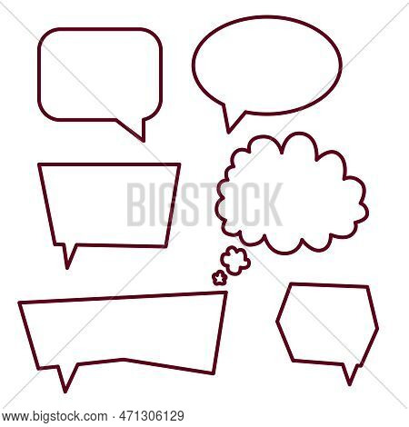 Set Of Comic Frames. Isolated On White Background