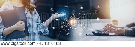 Digital Transformation Technology Strategy, Iot, Internet Of Things. Transformation Of Ideas And The