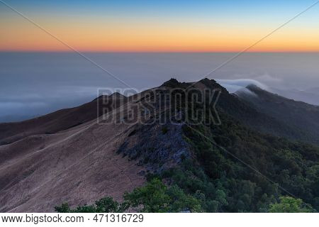 Above The Fog At Fremont Peak In San Benito And Monterey Counties, California, Usa.