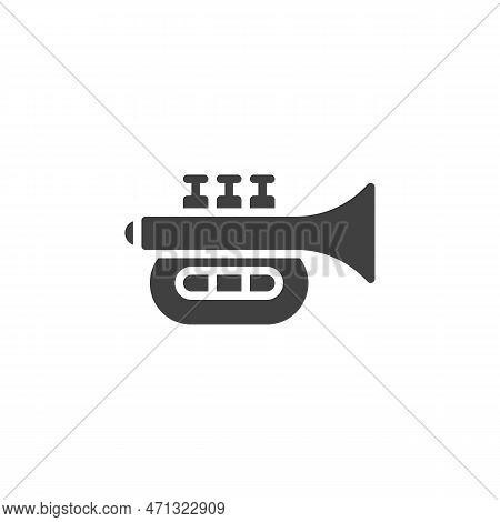 Trumpet Toy Vector Icon. Filled Flat Sign For Mobile Concept And Web Design. Trumpet Glyph Icon. Sym