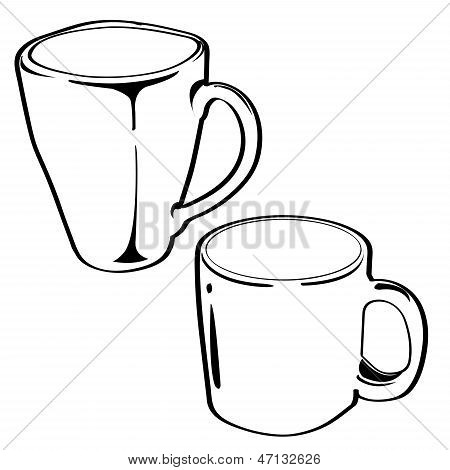 Keramiske Cup skitse Vector.eps