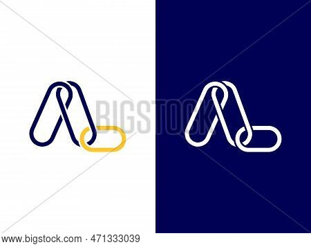Letter Al Linked Logo Design. Initial Letter Al Icon