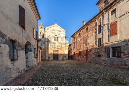 Facade Of A Baroque Church Chiesa Di San Rocco In Sabbioneta Town. Lombardy, Italy