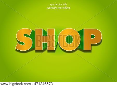 Shop 3d Editable Text Effect Template, Text Effect Style