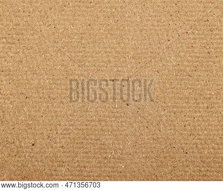 Close Up Background Texture Of Unpainted Natural Brown Wooden Fiberboard Plate, Sheet Construction M