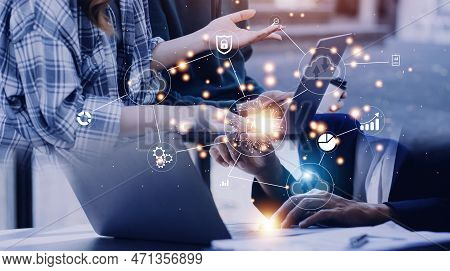 Digital Transformation Change Management, Internet Of Things. New Technology Bigdata And Business Pr