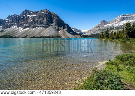 Beautiful Bow Lake In Banff National Park