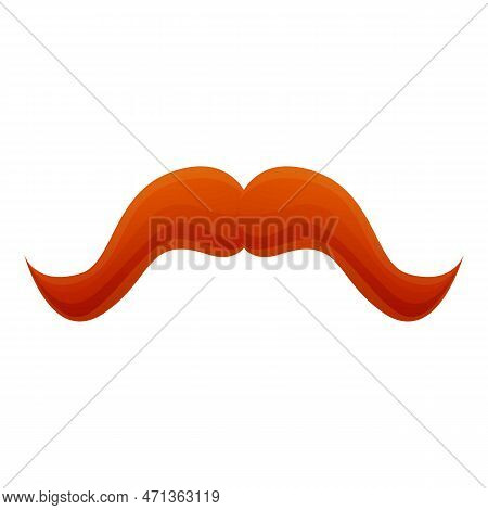 Facial Mustachios Icon. Cartoon Of Facial Mustachios Icon For Web Design Isolated On White Backgroun