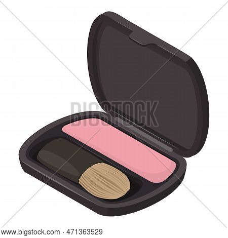 Color Cheek Blush Icon. Isometric Of Color Cheek Blush Icon For Web Design Isolated On White Backgro