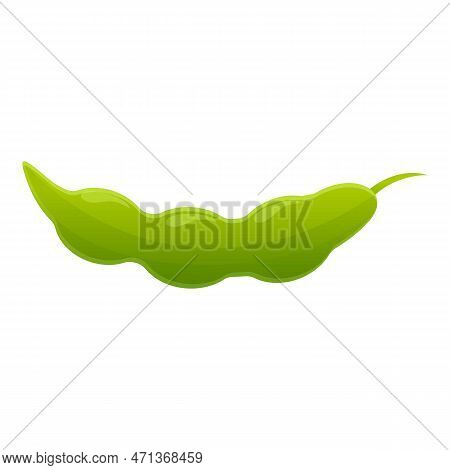 Whole Green Bean Icon. Cartoon Of Whole Green Bean Icon For Web Design Isolated On White Background