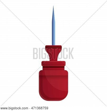Wood Awl Handle Icon. Cartoon Of Wood Awl Handle Icon For Web Design Isolated On White Background