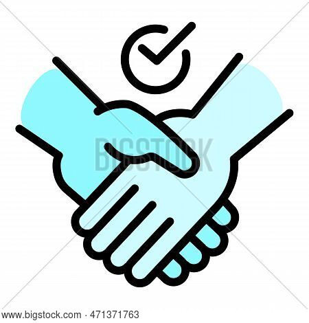 Frienship Handshake Icon. Outline Frienship Handshake Icon For Web Design Isolated On White Backgrou