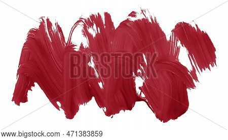 Ruddy Brush Isolated On White Background, Red Brush Scarlet Sage.