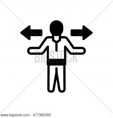 Black Solid Icon For Uncertainty Incertitude Confusion Not-confirm Versatility Adaptable Multitalent