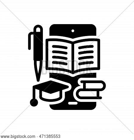 Black Solid Icon For Educational  Academic Scholastic School Study Learning Teaching Pedagogic