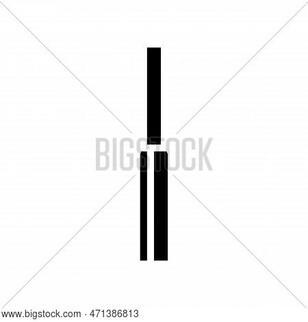 Single Strand Wire Glyph Icon Vector Illustration