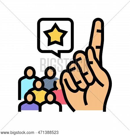 Engage Appropriate Workplace Conversations Color Icon Vector Illustration