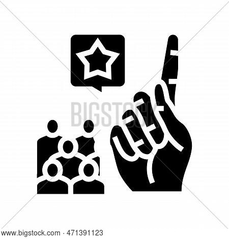 Engage Appropriate Workplace Conversations Glyph Icon Vector Illustration