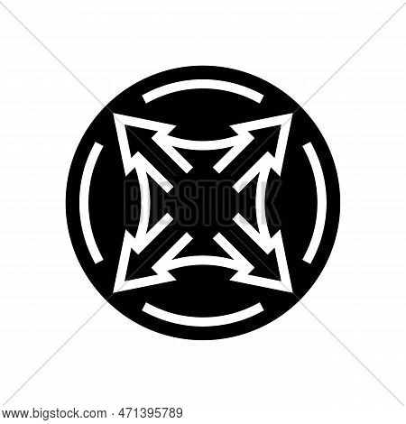 Spandex Fabric Cloth Glyph Icon Vector Illustration