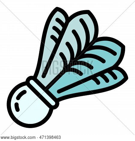 Bird Shuttlecock Icon. Outline Bird Shuttlecock Icon For Web Design Isolated On White Background