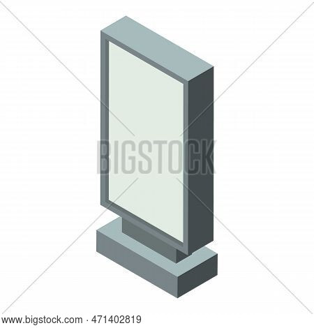 Citylight Banner Icon. Isometric Of Citylight Banner Icon For Web Design Isolated On White Backgroun