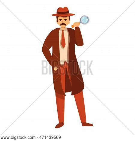 Police Inspector Icon. Cartoon Of Police Inspector Icon For Web Design Isolated On White Background