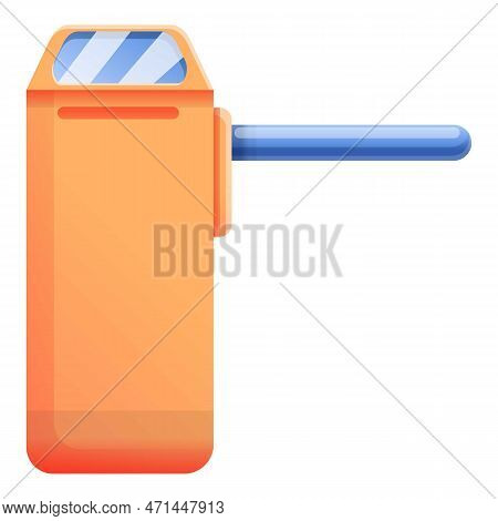 Security Turnstile Icon. Cartoon Of Security Turnstile Icon For Web Design Isolated On White Backgro