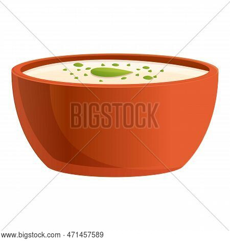Greece Vegan Soup Icon. Cartoon Of Greece Vegan Soup Icon For Web Design Isolated On White Backgroun