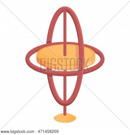 Gyroscope Aerospace Icon. Cartoon Of Gyroscope Aerospace Icon For Web Design Isolated On White Backg