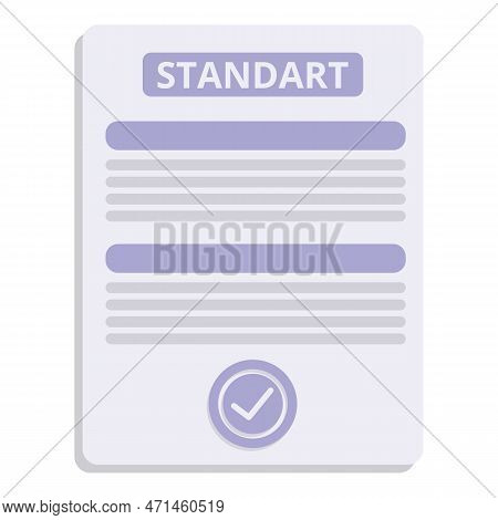 Accredited Standard Icon. Cartoon Of Accredited Standard Icon For Web Design Isolated On White Backg