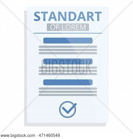 Guideline Standard Icon. Cartoon Of Guideline Standard Icon For Web Design Isolated On White Backgro