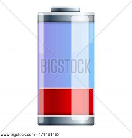 Low Battery Icon. Cartoon Of Low Battery Icon For Web Design Isolated On White Background