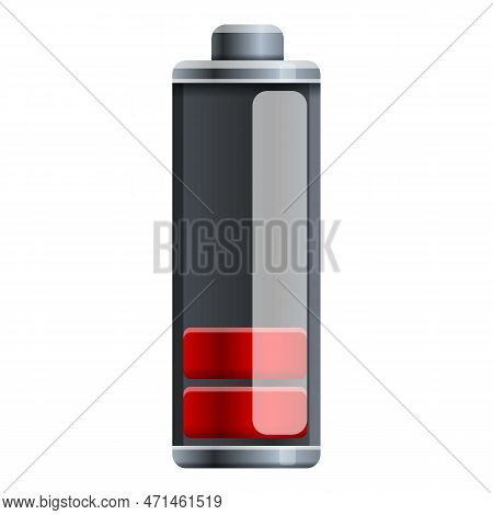 Low Capacity Battery Icon. Cartoon Of Low Capacity Battery Icon For Web Design Isolated On White Bac